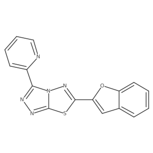 6-(1-Benzofuran-2-yl)-3-(2-pyridinyl)[1,2,4]triazolo[3,4-b][1,3,4]thiadiazole结构式