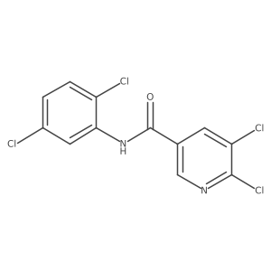 5,6-dichloro-N-(2,5-dichlorophenyl)pyridine-3-carboxamide结构式