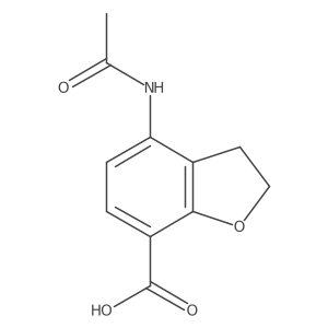 4-(acetylamino)-2,3-dihydro-1-benzofuran-7-carboxylic Acid Structure