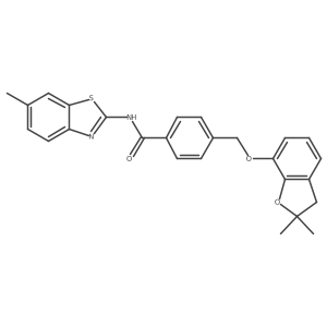 4-(((2,2-dimethyl-2,3-dihydrobenzofuran-7-yl)oxy)methyl)-N-(6-methylbenzo[d]thiazol-2-yl)benzamide Structure