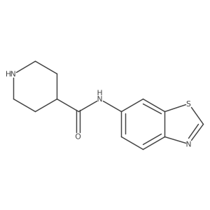 Piperidine-4-carboxylic acid benzothiazol-6-ylamide结构式