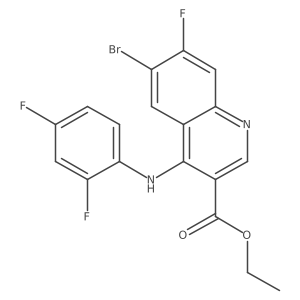 Ethyl 6-bromo-4-[(2,4-difluorophenyl)amino]-7-fluoroquinoline-3-carboxylate结构式