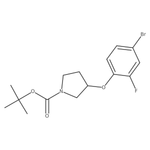 Tert-butyl 3-(4-bromo-2-fluorophenoxy)pyrrolidine-1-carboxylate Structure