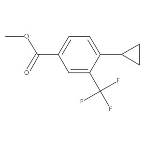 4-Cyclopropyl-3-trifluoromethylbenzoic acid methyl ester结构式