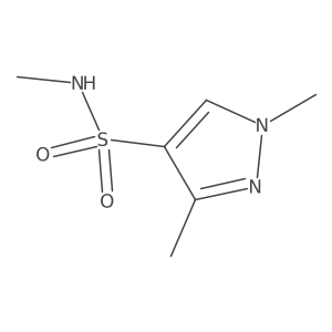 N,1,3-trimethyl-1H-pyrazole-4-sulfonamide结构式