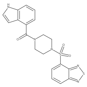 [4-(2,1,3-benzothiadiazol-4-ylsulfonyl)piperazin-1-yl](1H-indol-4-yl)methanone Structure