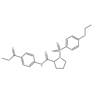 Methyl 4-({1-[(4-ethoxyphenyl)sulfonyl]prolyl}amino)benzoate Structure