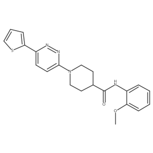 N-(2-methoxyphenyl)-1-[6-(thiophen-2-yl)pyridazin-3-yl]piperidine-4-carboxamide Structure