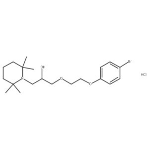 1-(2-(4-Bromophenoxy)ethoxy)-3-(2,2,6,6-tetramethylpiperidin-1-yl)propan-2-ol hydrochloride结构式