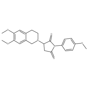 3-(6,7-dimethoxy-3,4-dihydroisoquinolin-2(1H)-yl)-1-(4-methoxyphenyl)pyrrolidine-2,5-dione结构式