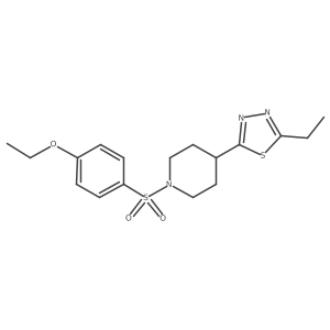 2-(1-((4-Ethoxyphenyl)sulfonyl)piperidin-4-yl)-5-ethyl-1,3,4-thiadiazole Structure