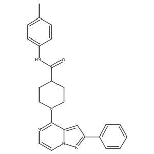 N-(4-methylphenyl)-1-{2-phenylpyrazolo[1,5-a]pyrazin-4-yl}piperidine-4-carboxamide结构式