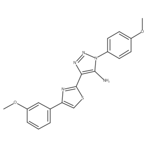 1-(4-methoxyphenyl)-4-(4-(3-methoxyphenyl)thiazol-2-yl)-1H-1,2,3-triazol-5-amine Structure