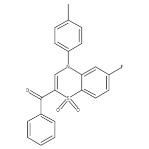 [6-fluoro-4-(4-methylphenyl)-1,1-dioxido-4H-1,4-benzothiazin-2-yl](phenyl)methanone Structure