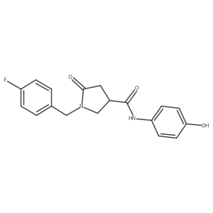 1-(4-fluorobenzyl)-N-(4-hydroxyphenyl)-5-oxopyrrolidine-3-carboxamide结构式