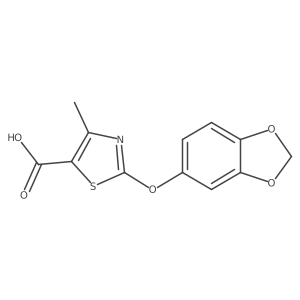 2-(1,3-Benzodioxol-5-yloxy)-4-methyl-1,3-thiazole-5-carboxylic acid Structure