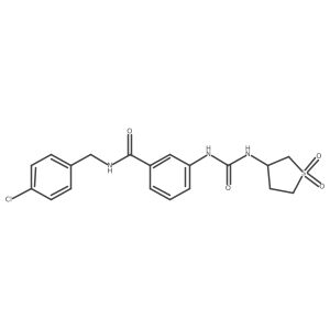 N-(4-chlorobenzyl)-3-{[(1,1-dioxidotetrahydrothiophen-3-yl)carbamoyl]amino}benzamide结构式