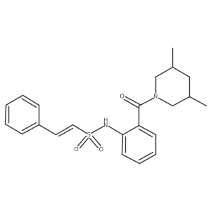 (E)-N-[2-(3,5-Dimethylpiperidine-1-carbonyl)phenyl]-2-phenylethenesulfonamide Structure