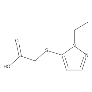 2-[(1-ethyl-1H-pyrazol-5-yl)sulfanyl]acetic acid结构式