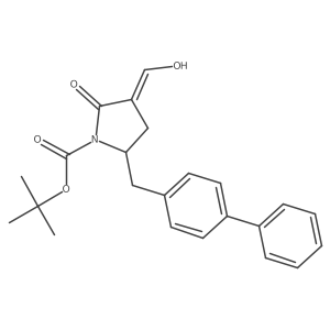 tert-butyl (5R)-3-(hydroxymethylidene)-2-oxo-5-[(4-phenylphenyl)methyl]pyrrolidine-1-carboxylate结构式