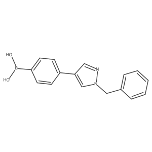 4-(1-Benzyl-1h-pyrazol-4-yl)phenylboronic acid结构式