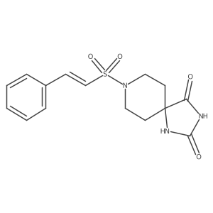 8-(2-Phenylethenesulfonyl)-1,3,8-triazaspiro[4.5]decane-2,4-dione Structure