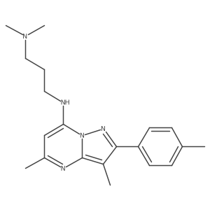 N'-[3,5-dimethyl-2-(4-methylphenyl)pyrazolo[1,5-a]pyrimidin-7-yl]-N,N-dimethylpropane-1,3-diamine结构式