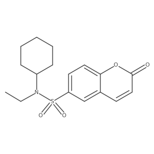 6-[(Cyclohexylethylamino)sulfonyl]chromen-2-one Structure