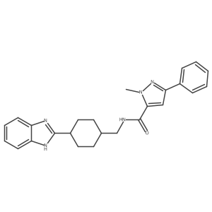 N-{[4-(1H-1,3-benzodiazol-2-yl)cyclohexyl]methyl}-1-methyl-3-phenyl-1H-pyrazole-5-carboxamide Structure