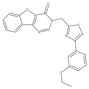3-((3-(3-ethoxyphenyl)-1,2,4-oxadiazol-5-yl)methyl)benzofuro[3,2-d]pyrimidin-4(3H)-one结构式