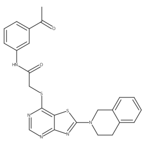 N-(3-acetylphenyl)-2-((2-(3,4-dihydroisoquinolin-2(1H)-yl)thiazolo[4,5-d]pyrimidin-7-yl)thio)acetamide Structure
