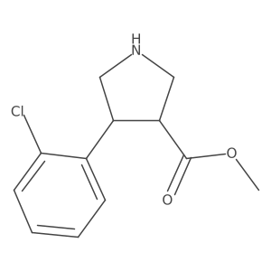 trans-Methyl-4-(2-chlorophenyl)pyrrolidine-3-carboxylate结构式