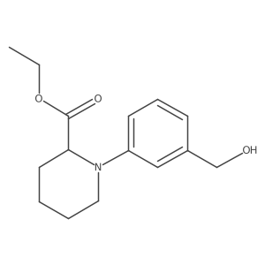 1-(3-Hydroxymethyl-phenyl)-piperidine-2-carboxylic acid ethyl ester Structure