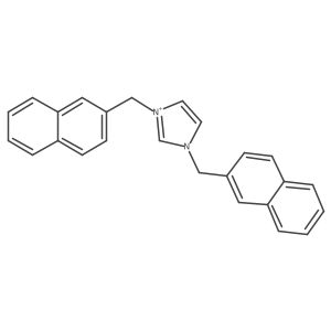1,3-Bis(naphthalen-2-ylmethyl)imidazol-1-ium结构式