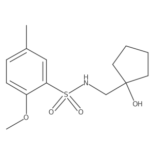 N-((1-hydroxycyclopentyl)methyl)-2-methoxy-5-methylbenzenesulfonamide Structure
