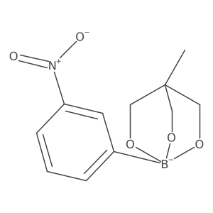4-Methyl-1-(3-nitrophenyl)-2,6,7-trioxa-1-borabicyclo[2.2.2]octan-1-uide结构式