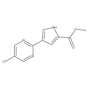 4-(5-Chloro-2-pyrimidinyl)-1h-pyrrole-2-carboxylic acid methyl ester结构式
