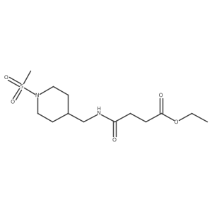 Ethyl 4-(((1-(methylsulfonyl)piperidin-4-yl)methyl)amino)-4-oxobutanoate Structure