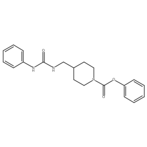 Phenyl 4-((3-phenylureido)methyl)piperidine-1-carboxylate结构式