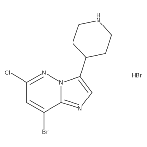 8-Bromo-6-chloro-3-(piperidin-4-yl)imidazo[1,2-b]pyridazine hydrobromide Structure