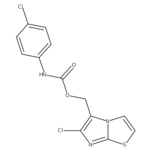 Carbamic acid, (4-chlorophenyl)-, (6-chloroimidazo[2,1-b]thiazol-5-yl)methyl ester Structure