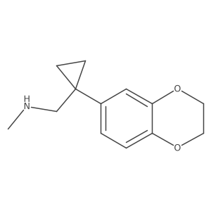 {[1-(2,3-Dihydro-1,4-benzodioxin-6-yl)cyclopropyl]methyl}(methyl)amine Structure
