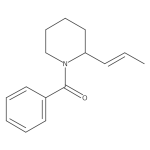 Phenyl[(2S)-2-(1E)-1-propen-1-yl-1-piperidinyl]methanone结构式