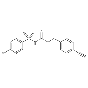 N-[(6-chloropyridin-3-yl)sulfonyl]-2-(4-cyanophenoxy)propanamide Structure