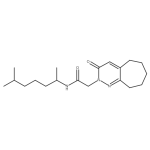 N~1~-(1,5-dimethylhexyl)-2-(3-oxo-3,5,6,7,8,9-hexahydro-2H-cyclohepta[c]pyridazin-2-yl)acetamide结构式