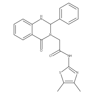 N-[(2Z)-4,5-dimethyl-1,3-thiazol-2(3H)-ylidene]-2-(4-oxo-2-phenyl-1,4-dihydroquinazolin-3(2H)-yl)acetamide Structure