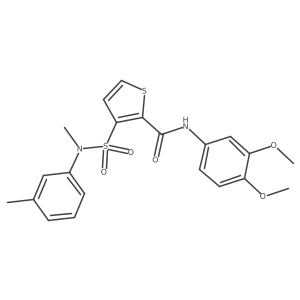 N-(3,4-dimethoxyphenyl)-3-[methyl(3-methylphenyl)sulfamoyl]thiophene-2-carboxamide结构式