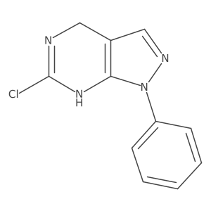 6-chloro-1-phenyl-1H,4H,5H-pyrazolo[3,4-d]pyrimidine结构式
