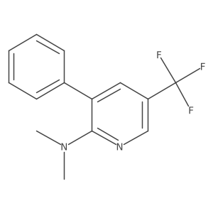Dimethyl-(3-phenyl-5-trifluoromethyl-pyridin-2-yl)-amine Structure