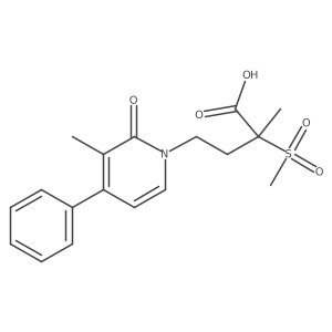 2-methyl-4-(3-methyl-2-oxo-4-phenylpyridin-1(2H)-yl)-2-(methylsulfonyl)butanoic acid结构式